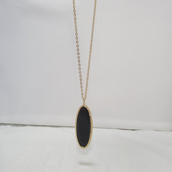 14th & Union Gold Necklace with Black Stone Pendant from Nordstrom - Picture 7 of 7